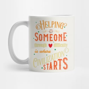 where civilization starts Mug